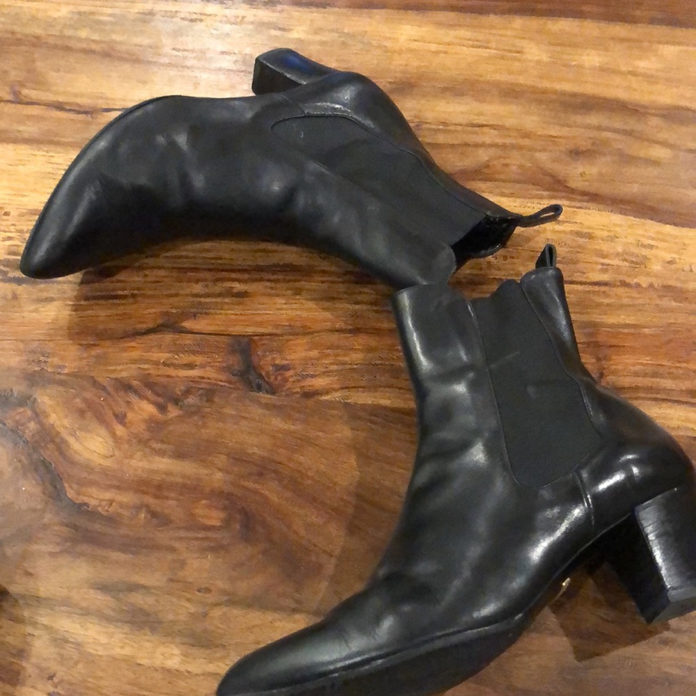 Gucci Black Leather Slip On Ankle Boot 8 1/2 - Picture 9 of 13